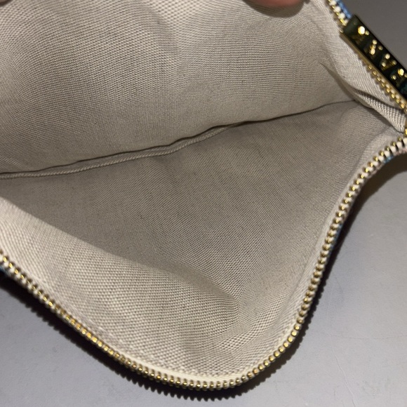 ST. FRANK TURQUOISE DAISY AND TAN DESIGN JUTE LIKE CANVAS BAG MULTI USE BAG - Picture 4 of 7